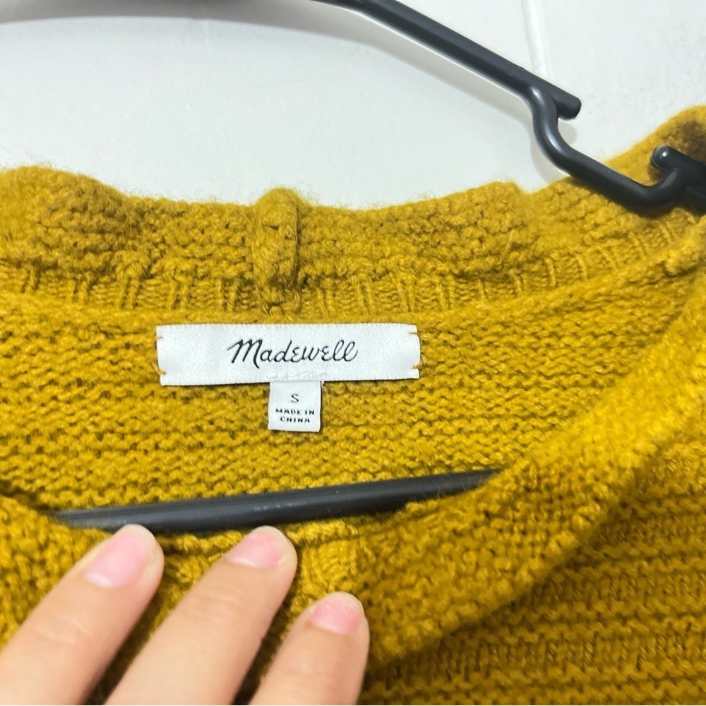 Madewell Ruffle-Neck Pullover Sweater Merino Wool Blend Classic Fall City SZ XS - Picture 6 of 9